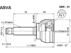 ASVA SBR-01 jungčių komplektas, kardaninis velenas 
 Ratų pavara -> Sujungimai/komplektas