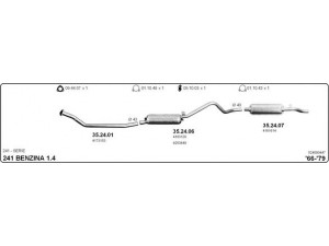 IMASAF 524000447 išmetimo sistema 
 Išmetimo sistema -> Išmetimo sistema, visa