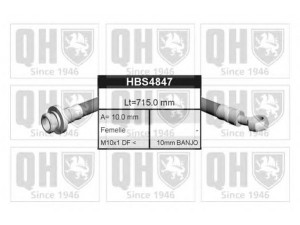 QUINTON HAZELL BFH4847 stabdžių žarnelė 
 Stabdžių sistema -> Stabdžių žarnelės
FBH 6619, 46411-SN7-003, GBH 90275