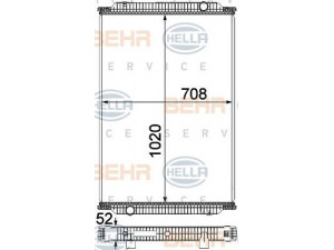 HELLA 8MK 376 749-821 radiatorius, variklio aušinimas 
 Aušinimo sistema -> Radiatorius/alyvos aušintuvas -> Radiatorius/dalys
81.06101.6529