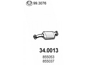 ASSO 34.0013 katalizatoriaus keitiklis 
 Išmetimo sistema -> Katalizatoriaus keitiklis
855037, 855053, 855180, 855222