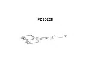 VENEPORTE FD30228 priekinis duslintuvas 
 Išmetimo sistema -> Duslintuvas
1583379, 1583586, 5019293, 6056951