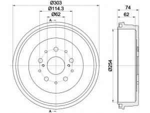 MINTEX MBD361 stabdžių būgnas 
 Stabdžių sistema -> Būgninis stabdys -> Stabdžių būgnas
424310K080, 424310K090