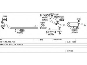 MTS C070383008672 išmetimo sistema
