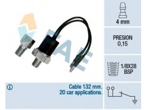FAE 12540 alyvos slėgio jungiklis 
 Variklis -> Variklio elektra
8-94123-390-0, 8-94156-643-0, 8-94453-797-0