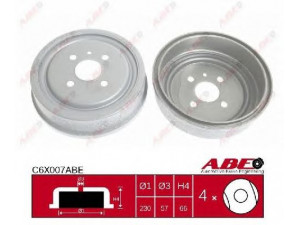 ABE C6X007ABE stabdžių būgnas 
 Stabdžių sistema -> Būgninis stabdys -> Stabdžių būgnas
568 063, 90495034