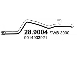 ASSO 28.9004 išleidimo kolektorius 
 Išmetimo sistema -> Išmetimo vamzdžiai
9014900821, 9014903921