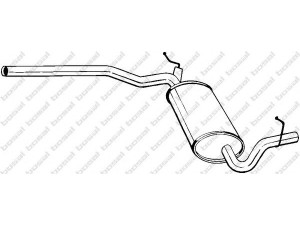 BOSAL 282-363 vidurinis duslintuvas 
 Išmetimo sistema -> Duslintuvas
8E0 253 409 AP, 8E0 253 409 BN