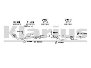 KLARIUS 790096E išmetimo sistema 
 Išmetimo sistema -> Išmetimo sistema, visa