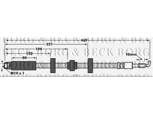 BORG & BECK BBH7850 stabdžių žarnelė 
 Stabdžių sistema -> Stabdžių žarnelės
4806.G3