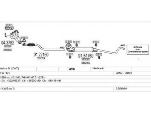 MTS C251034018145 išmetimo sistema 
 Išmetimo sistema -> Išmetimo sistema, visa