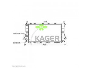 KAGER 31-0013 radiatorius, variklio aušinimas 
 Aušinimo sistema -> Radiatorius/alyvos aušintuvas -> Radiatorius/dalys
4A0121251, 4A0121251A, 4A0121251D