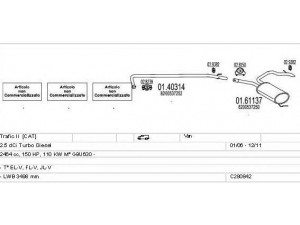 MTS C280842015924 išmetimo sistema 
 Išmetimo sistema -> Išmetimo sistema, visa