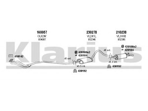 KLARIUS 390809E išmetimo sistema 
 Išmetimo sistema -> Išmetimo sistema, visa