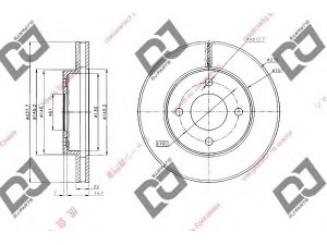 DJ PARTS BD1944 stabdžių diskas 
 Dviratė transporto priemonės -> Stabdžių sistema -> Stabdžių diskai / priedai
40206-AX000, 40206AX000