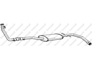 BOSAL 283-669 priekinis duslintuvas 
 Išmetimo sistema -> Duslintuvas
GEX-33197