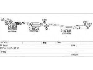 MTS C050247007181 išmetimo sistema 
 Išmetimo sistema -> Išmetimo sistema, visa