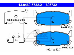 ATE 13.0460-5732.2 stabdžių trinkelių rinkinys, diskinis stabdys 
 Techninės priežiūros dalys -> Papildomas remontas
N0Y9-26-43ZC, NCY3-26-43ZA