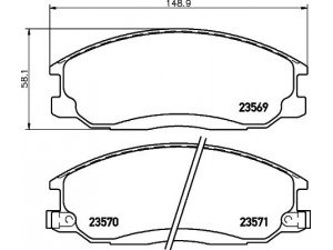 HELLA PAGID 8DB 355 009-991 stabdžių trinkelių rinkinys, diskinis stabdys 
 Techninės priežiūros dalys -> Papildomas remontas
4813008260, 48130090A1, 48130091A0