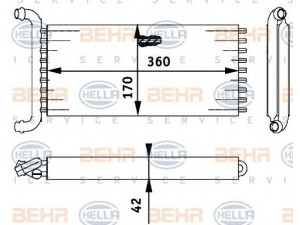 HELLA 8FH 351 312-141 šilumokaitis, salono šildymas 
 Šildymas / vėdinimas -> Šilumokaitis
003 835 75 01, A 003 835 75 01