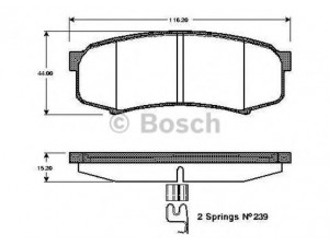 BOSCH 0 986 TB3 051 stabdžių trinkelių rinkinys, diskinis stabdys 
 Techninės priežiūros dalys -> Papildomas remontas
4605A458