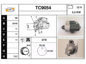 SNRA TC9054 starteris