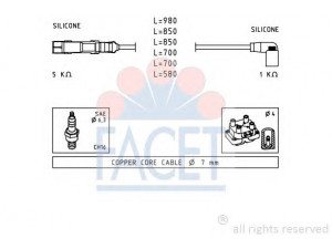 FACET 4.9590 uždegimo laido komplektas 
 Kibirkšties / kaitinamasis uždegimas -> Uždegimo laidai/jungtys
N 907 680 01, N 907 680 02, N 907 680 03