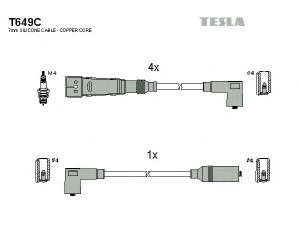 TESLA T649C uždegimo laido komplektas 
 Kibirkšties / kaitinamasis uždegimas -> Uždegimo laidai/jungtys