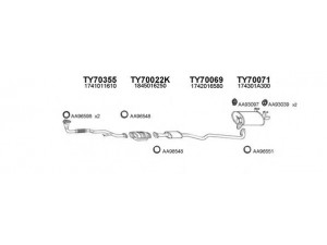 VENEPORTE 700018 išmetimo sistema 
 Išmetimo sistema -> Išmetimo sistema, visa