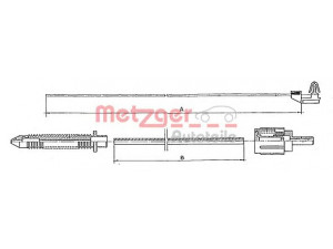 METZGER 10.0381 akceleratoriaus trosas 
 Kuro mišinio formavimas -> Karbiuratorius, sistema -> Valdymo sąsajos/amortizatorius/kameros
7701 349 422, 7701 349 815, 7704 001 782