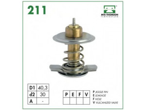 MTE-THOMSON 211.92 termostatas, aušinimo skystis 
 Aušinimo sistema -> Termostatas/tarpiklis -> Thermostat
13 38 043, 13 38 436, 1338043, 1338049