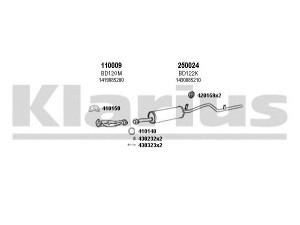 KLARIUS 820027E išmetimo sistema 
 Išmetimo sistema -> Išmetimo sistema, visa