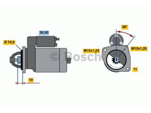 BOSCH 0 986 020 731 starteris 
 Elektros įranga -> Starterio sistema -> Starteris
23300-HA00A, B6DK-18-400, BPD4-18-400