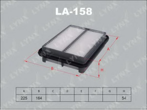 LYNXauto LA-158 oro filtras 
 Filtrai -> Oro filtras
17801-87104-000, 17801-87718-000