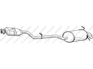 BOSAL 286-055 galinis duslintuvas 
 Išmetimo sistema -> Duslintuvas
203 490 23 21