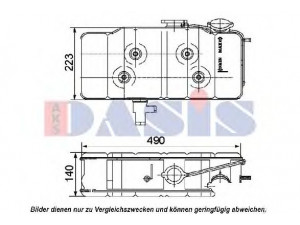 AKS DASIS 401020N išsiplėtimo bakelis, aušinimo skystis 
 Aušinimo sistema -> Radiatorius/alyvos aušintuvas -> Išsiplėtimo bakelis, variklio aušinimo skystis
42041318, 42107120