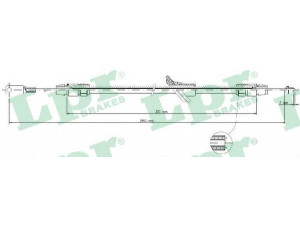 LPR C1694B trosas, stovėjimo stabdys 
 Stabdžių sistema -> Valdymo svirtys/trosai
9064205885, A9064205885