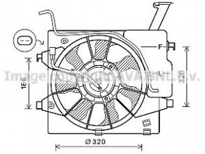 AVA QUALITY COOLING KA7535 ventiliatorius, radiatoriaus 
 Aušinimo sistema -> Oro aušinimas
253801Y000, 253801Y030