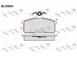 FTE BL2300A1 stabdžių trinkelių rinkinys, diskinis stabdys 
 Techninės priežiūros dalys -> Papildomas remontas
58888150, 5889283, 94435009, 9939353