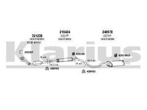 KLARIUS 790091E išmetimo sistema 
 Išmetimo sistema -> Išmetimo sistema, visa