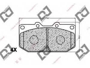 DJ PARTS BP1489 stabdžių trinkelių rinkinys, diskinis stabdys 
 Techninės priežiūros dalys -> Papildomas remontas
41060-30P94, 41060-37P90, 41060-37P91
