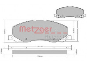 METZGER 1170468 stabdžių trinkelių rinkinys, diskinis stabdys 
 Techninės priežiūros dalys -> Papildomas remontas
13237752, 1605202