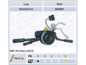 MAGNETI MARELLI 000042391010 vairo kolonėlės jungiklis 
 Vidaus įranga -> Rankinės/kojinės svirties sistema
182427080