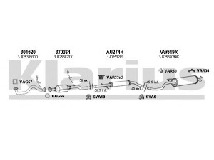 KLARIUS 790309U išmetimo sistema 
 Išmetimo sistema -> Išmetimo sistema, visa
