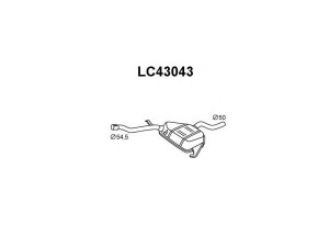 VENEPORTE LC43043 vidurinis duslintuvas 
 Išmetimo sistema -> Duslintuvas
60559906, 7610385, 7662699, 7672041