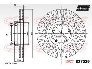 MAXTECH 827039.6880 stabdžių diskas
1371393, 1503287, 1543340, 6C111125AB