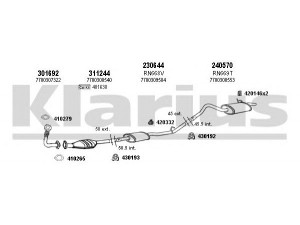KLARIUS 720706E išmetimo sistema 
 Išmetimo sistema -> Išmetimo sistema, visa