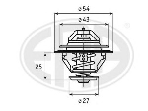 ERA 350030 termostatas, aušinimo skystis 
 Aušinimo sistema -> Termostatas/tarpiklis -> Thermostat
4739264, 4750024, 4828120, 7301138