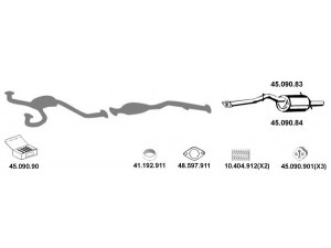 EBERSPÄCHER 452008 išmetimo sistema 
 Išmetimo sistema -> Išmetimo sistema, visa