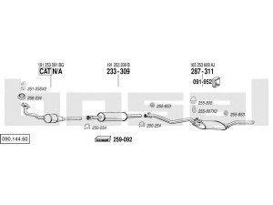 BOSAL 090.144.60 išmetimo sistema 
 Išmetimo sistema -> Išmetimo sistema, visa